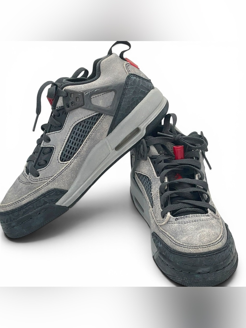 Air Jordan Spizike Low GS Silver Black Sneakers Youth Size 5Y Metallic - Picture 8 of 10
